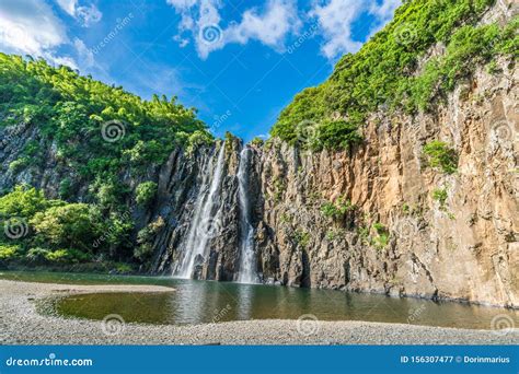 La Reunion waterfalls stock image. Image of island, background - 156307477