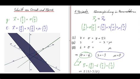 Schnittpunkt Von Gerade Und Ebene Youtube