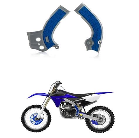 Acerbis X Grip Frame Guards Yamaha Yz F Yz F Yz Fx Silver Blue