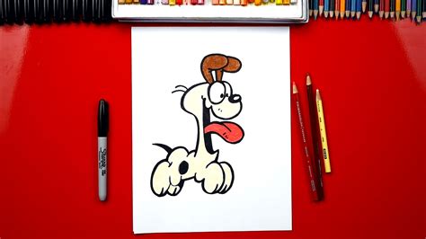 How To Draw Odie From Garfield - Art For Kids Hub