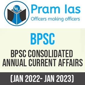 PRAM IAS BPSC Consolidated Annual Current Affairs Jan 2022 Jan 2023