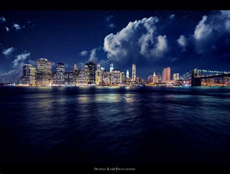 Fond d écran mer Paysage urbain nuit eau bâtiment réflexion