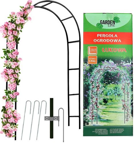 PERGOLA OGRODOWA ŁUK na RÓŻE KWIATY pnącza bluszcz 240 x 140 x 38 cm