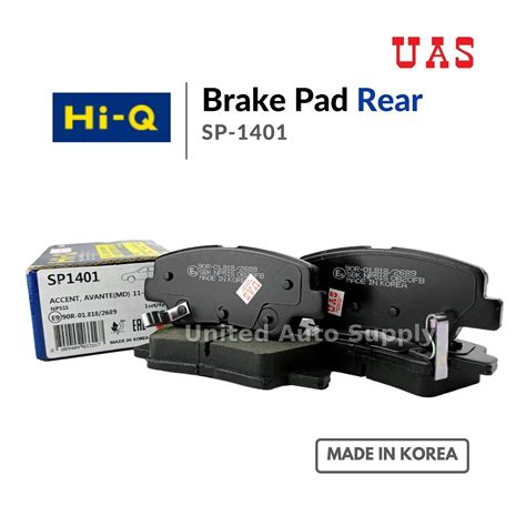 Hi Q Sangsin Brake Pad Rear For Hyundai Elantra Md Kia Cerato K Kx Rio