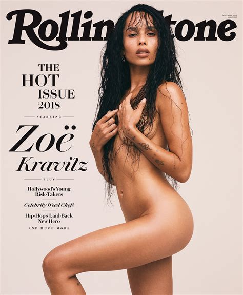 Zoe Kravitz Nude Nipples Rolling Stone Cover DrunkenStepFather