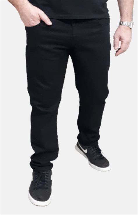 Calça Jeans Masculina Slim Elastano Preta Compre Agora Kanui Brasil