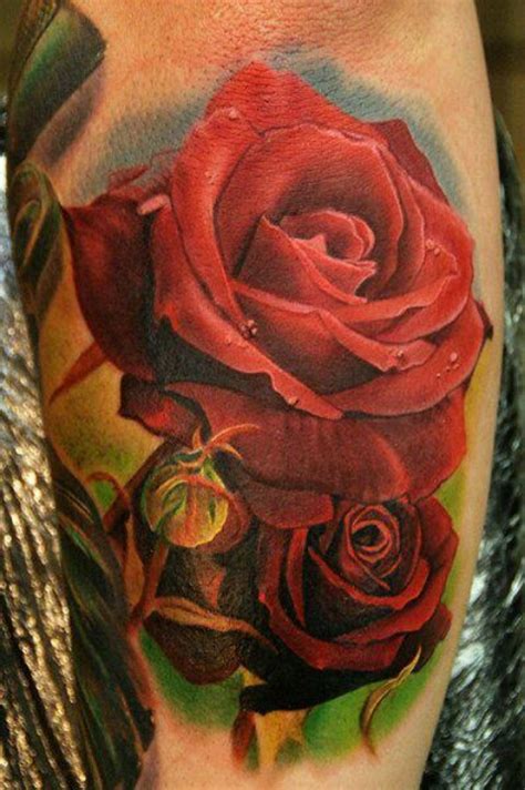 Realistic Rose Tattoo Rozne Pinterest