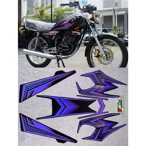 Jual STRIPING RX KING SE UNGU HITAM TAHUN 2004 STIKER LIS STANDAR ORI