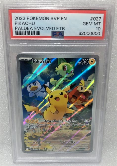 Psa Gem Mint Pikachu Svp Paldea Evolved Etb Holo Promo