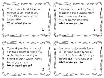 Conflict Resolution Task Cards Problem Solving Scenarios Tpt