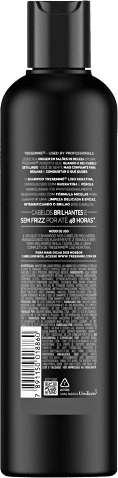 Shampoo TRESemmé Liso Keratina Loja All Things Hair