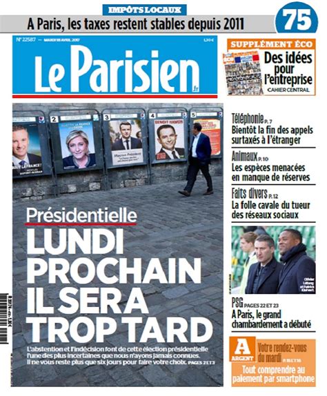 Le Parisien Eco Journal De Paris Du Mardi 18 Avril 2017