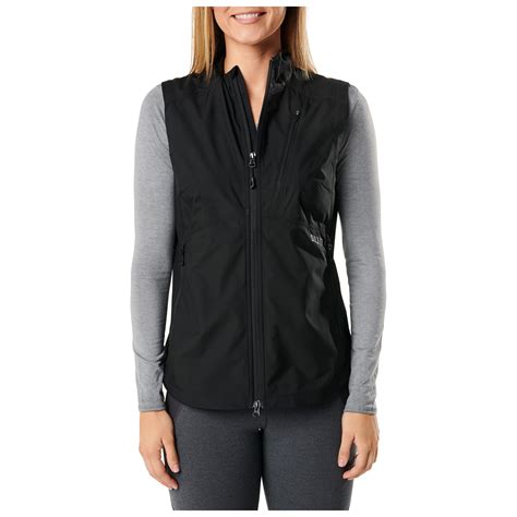 5.11 Tactical Women's Cascadia Windbreaker Packable Vest (Black) | Acadian, Inc