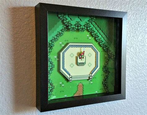 Legend Of Zelda Un Lien Vers La Boîte D Ombre Par Decor8bitart Zelda Diy Deco Gamer Nerd