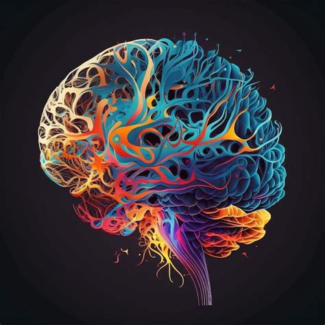 Premium Ai Image Generative Ai Colorful Abstract Human Brain