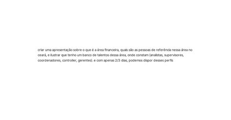 Criar Uma Apresenta O Sobre O Que A Rea Financeira Quais S O As