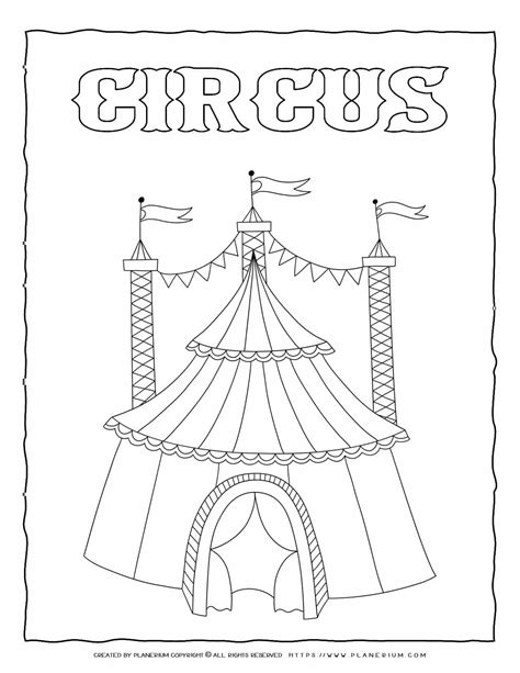 Circus Tent Pages Preschool Coloring Pages