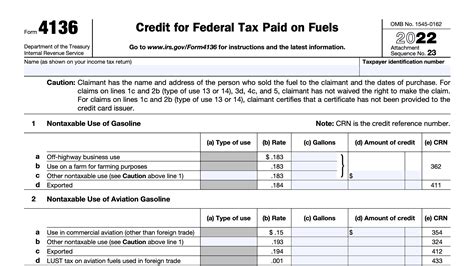 Irs Form 4136 A Guide To Federal Taxes Paid On Fuels
