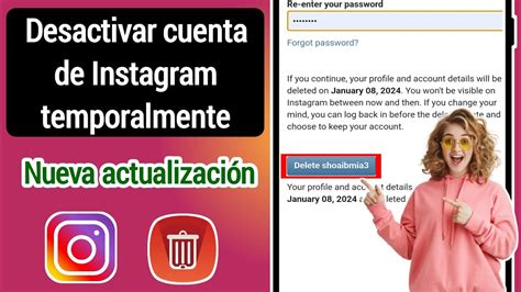 Cómo Desactivar Una Cuenta De Instagram Temporalmente 2023 Youtube