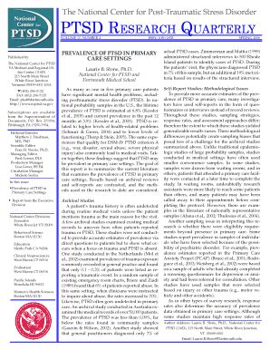 Fillable Online Ptsd Va Prevalence Of PTSD In Primary Care Settings