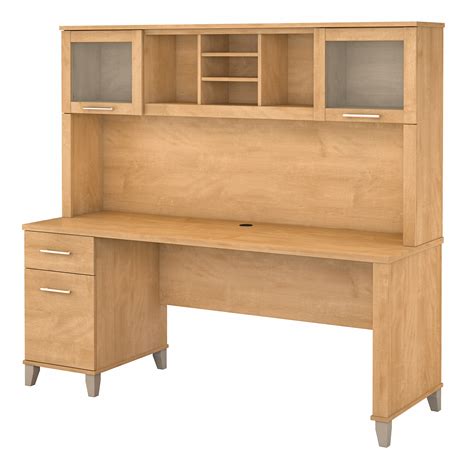 Bush Furniture Somerset W Office Desk With Drawers And Hut