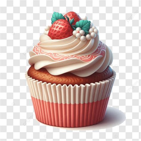 Cup Cake With Strawberry Cake Cup Cake Fruit PNG Transparent Image