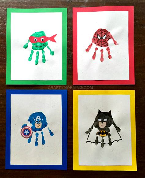 Amazing Superhero Handprint Crafts for Kids - Crafty Morning