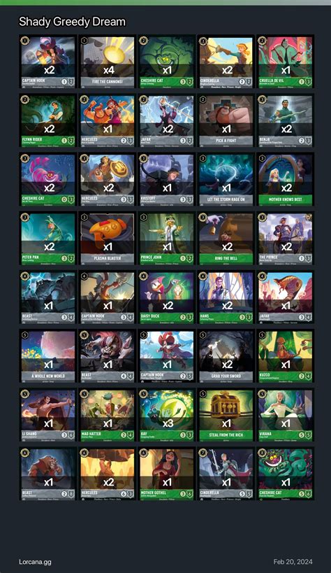 Shady Greedy Dream Lorcana Deck | Disney Lorcana