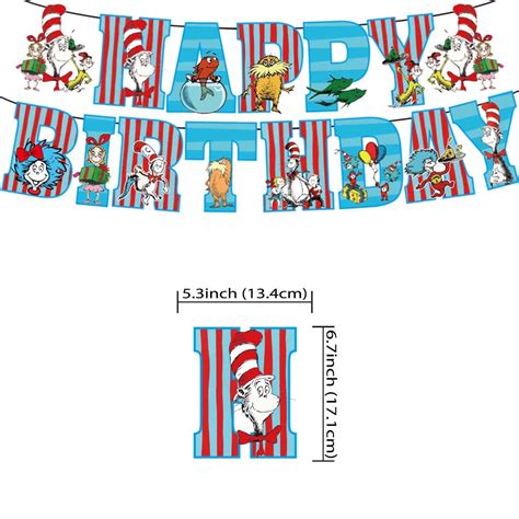 Free Dr Seuss Happy Birthday Banner Printable Download Free Dr Seuss