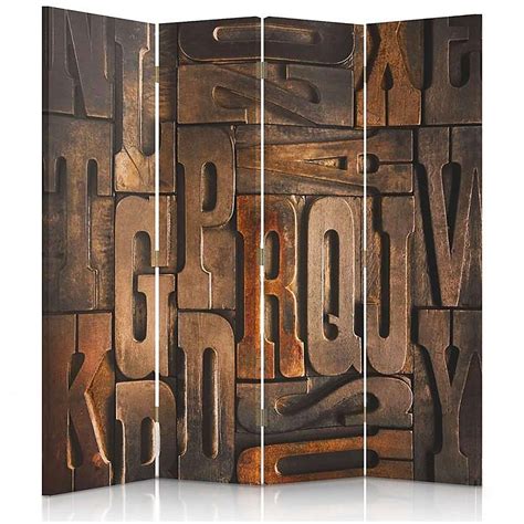 Paravent Design Alphabet En Bois Volets D Coration Int Rieure