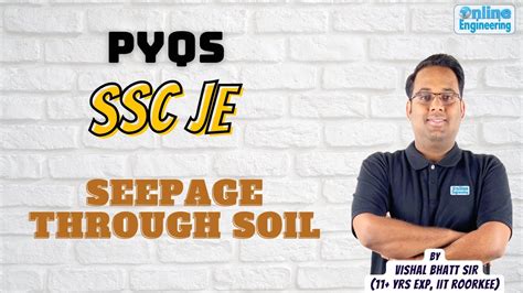 Seepage Through Soil Soil Mechanics Ssc Je Pyqs Vishal Bhatt