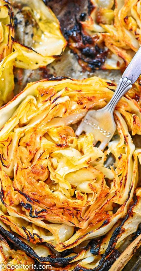 Garlic Roasted Cabbage Cooktoria