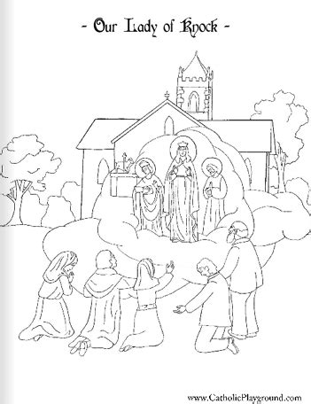 Our Lady of Knock coloring page: August 21st – Catholic Playground