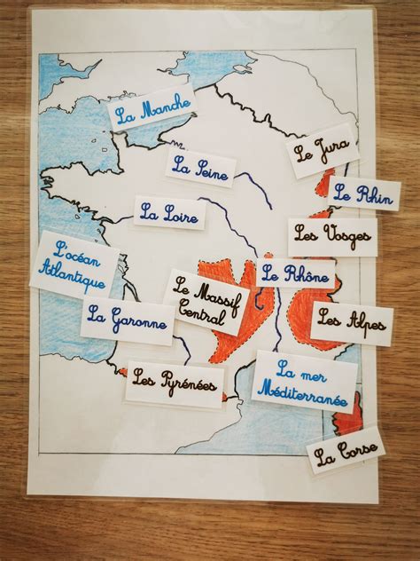 Verser référence Charpentier carte de france vierge avec relief a