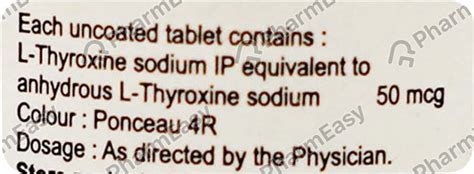 Thyrofit 50 Mcg Tablet 120 Uses Side Effects Price And Dosage