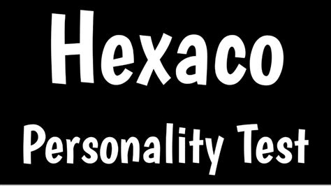 Hexaco Personality Test Big Five Personality Test YouTube