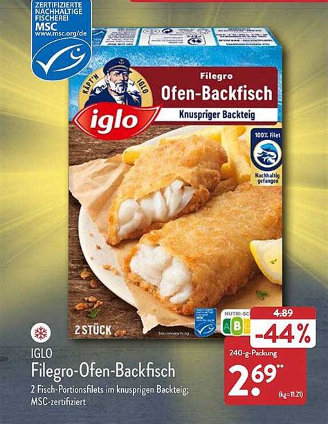 Iglo Filegro Ofen Backfisch Angebot Bei ALDI Nord