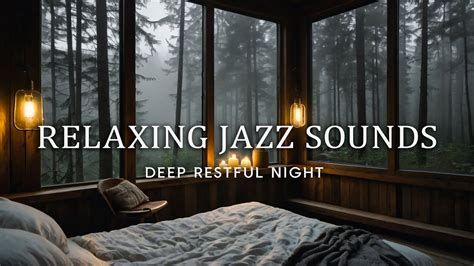 Warm Jazz Music With Gentle Rain For Sleep 🌙 Relaxing Jazz Sounds For