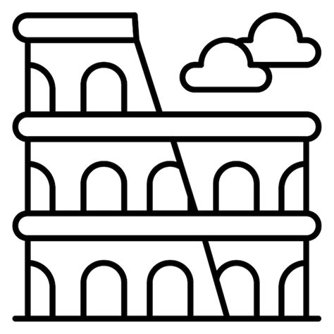 Premium Vector Coliseum Vector Illustration Style