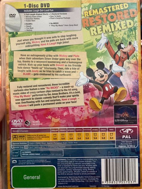 Walt Disney Have A Laugh Volume 4 New Sealed Region 4 Dvd Animated