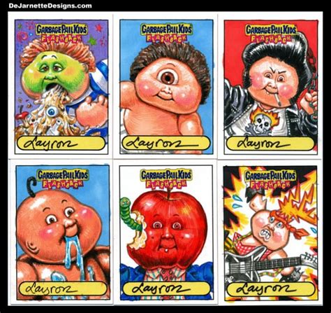 Garbage Pail Kids Sketch Cards By Layron Dejarnette At