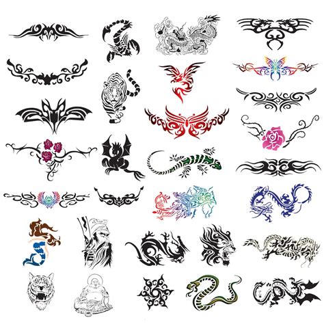 Temporary Tattoo Airbrush Design Stencil Patterns | eBay