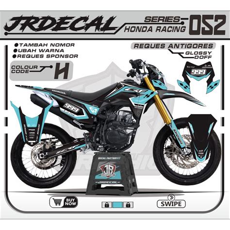 Jual Bisa Cod Decal Stiker Crf Hitam Keren Terbaru Stiker Crf