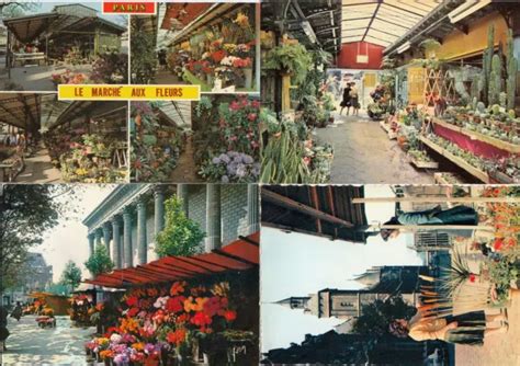 Lot De Cartes Postales Postcards X Cm Paris Le March Aux Fleurs