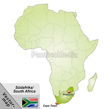 Map of South Africa with capitals in green - Royalty free photo ...