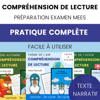 Pr Paration Examen Lecture Mees Texte Narratif By Pascale Duquette Auteure