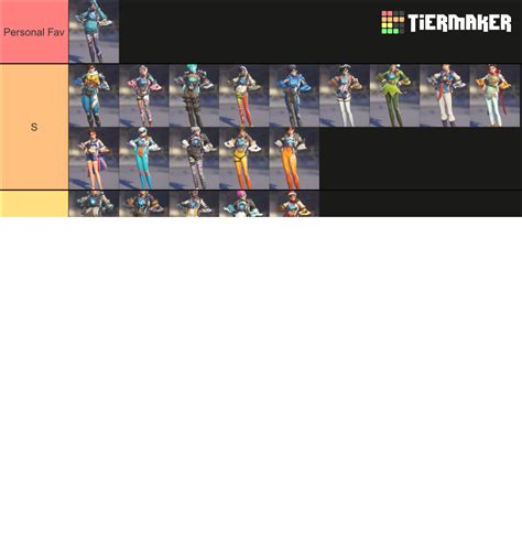 Overwatch 2 Hero Skins: Tracer (as of 4/23, season 4) Tier List (Community Rankings) - TierMaker