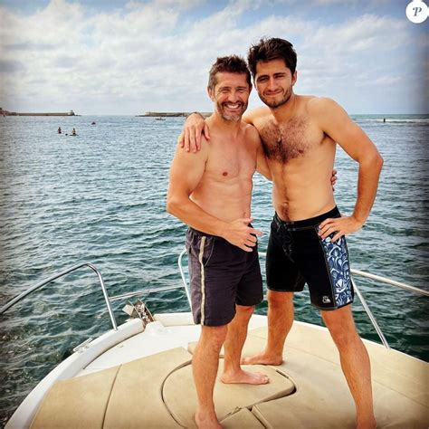 Bixente Lizarazu avec son fils Tximista à Saint Jean de Luz le 6 août