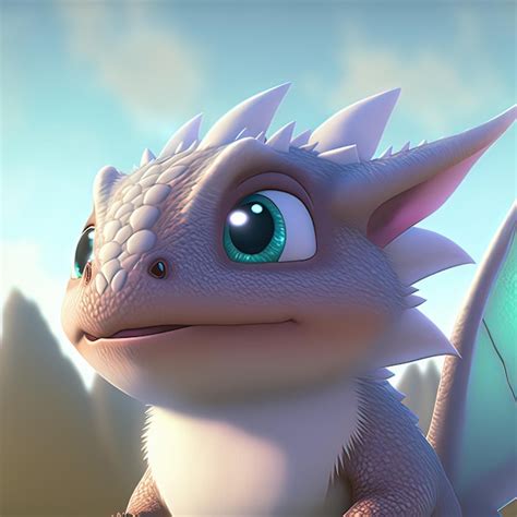 Un lindo y adorable bebé lagarto dragón 3d illustation se encuentra en