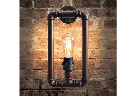 Vintage Industrial Water Pipe Wall Light Rustic Lamp M P